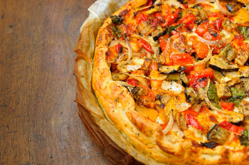 Roasted Vegetable Pizza, just one of the delicious dishes available in The Dr. Gourmet Diet Plan