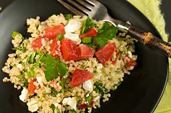 Quinoa Tabbouleh, full of whole grains and vegetables