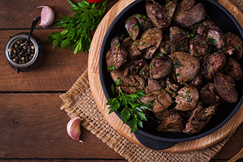 Lebanese Chicken Livers - click for recipe!