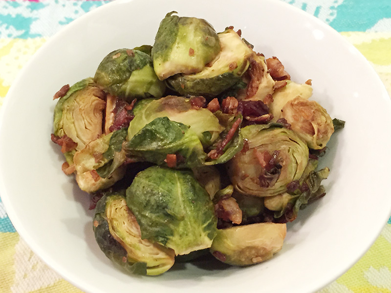 Holiday Brussels Sprouts with Prosciutto recipe from Dr. Gourmet