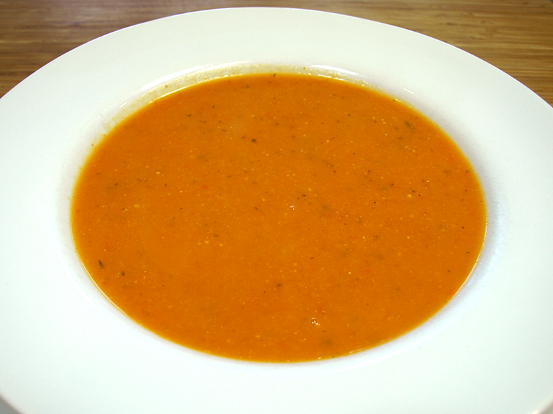 Roasted Red Pepper Soup recipe from Dr. Gourmet