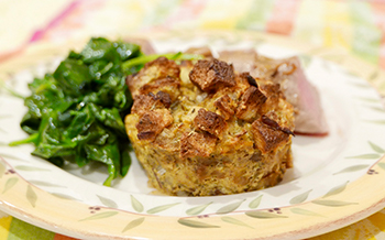 Roasted Garlic Bread Pudding Recipe from Dr. Gourmet