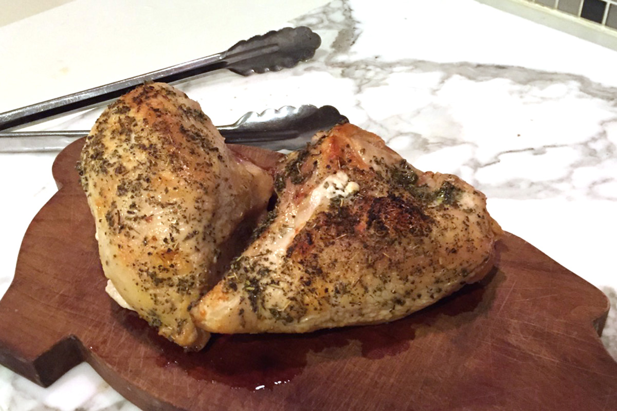 Roasted Chicken Breast, a GERD-friendly recipe from Dr. Gourmet