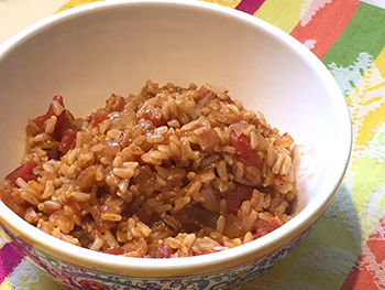 Healthy, home made Rice-A-Roni style Spanish Rice
