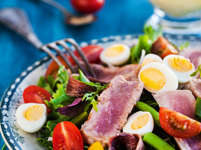 Tuna Nicoise Salad recipe from Dr. Gourmet