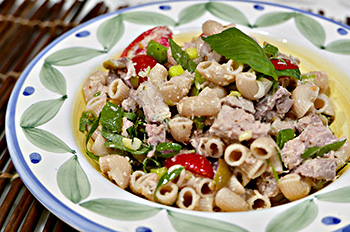 Tuna and Olive Pasta Salad recipe from Dr. Gourmet