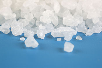 Closeup of salt crystals