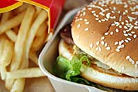 Fast Food Burger and Fries