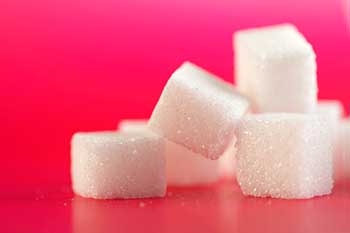 cubes of white sugar