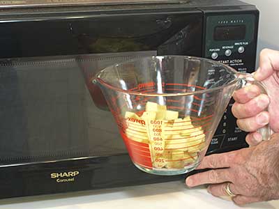 Place the diced potatoes in a bowl and microwave on high for one minute. (Not required but will save you time.)