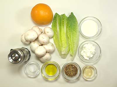 Ingredients for Mushroom Salad