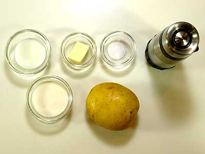 Ingredients for Plain Mashed Potatoes