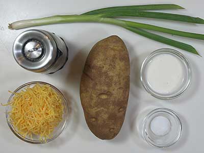 Ingredients for Twice Baked Potatoes