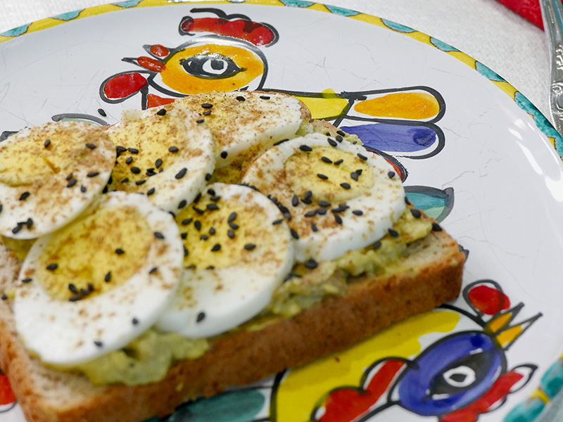 Avocado Toast with Egg and Five Spice Powder from Dr. Gourmet