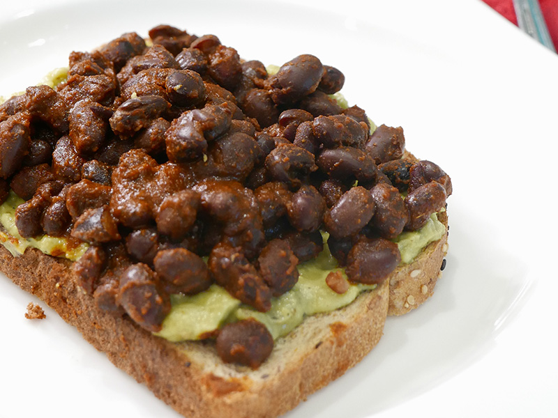 Avocado Toast with Smoky Black Beans from Dr. Gourmet