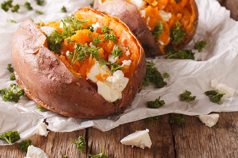 Baked Sweet Potato recipe from Dr. Gourmet