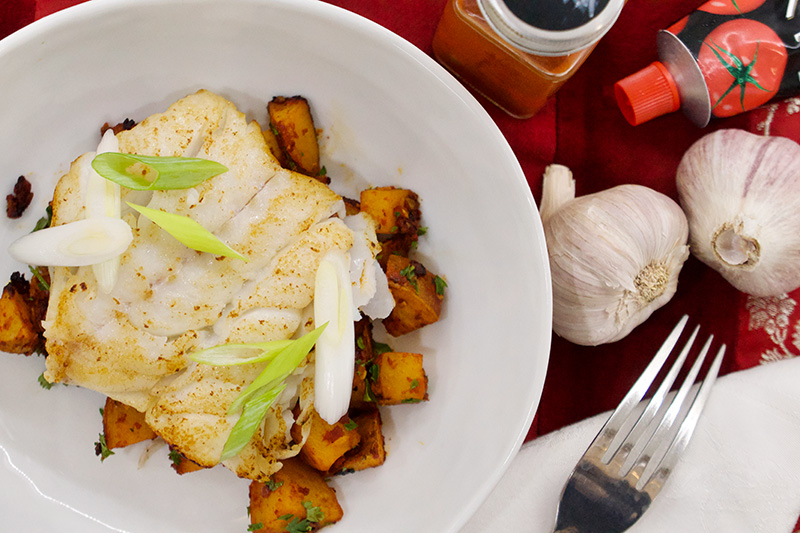 Baked White Fish with Roasted Potatoes