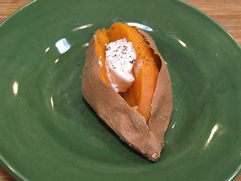 Baked Yam with Sour Cream recipe from Dr. Gourmet