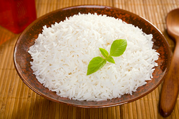 a bowl of white rice, the glycemic index of which can vary widely