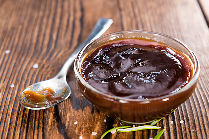 Barbecue Sauce in a small glass bowl
