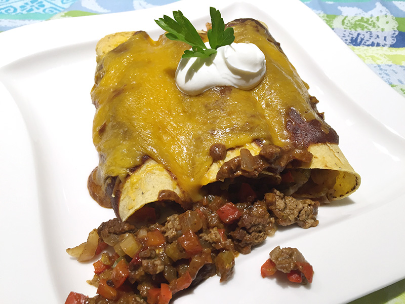 healthy Beef Enchiladas recipe from Dr. Gourmet