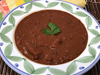 Black Bean and Beef Mole Chili recipe from Dr. Gourmet