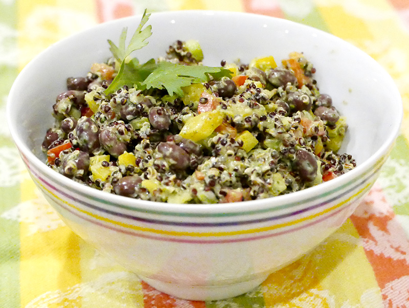 Black Bean and Black Quinoa Salad recipe from Dr. Gourmet