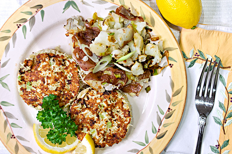 Blue Cheese Crab Cakes recipe from Dr. Gourmet