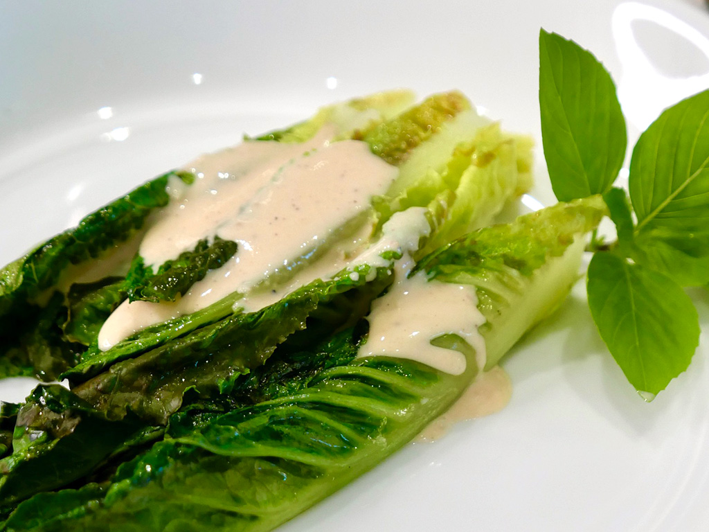 Grilled Caesar Salad recipe from Dr. Gourmet