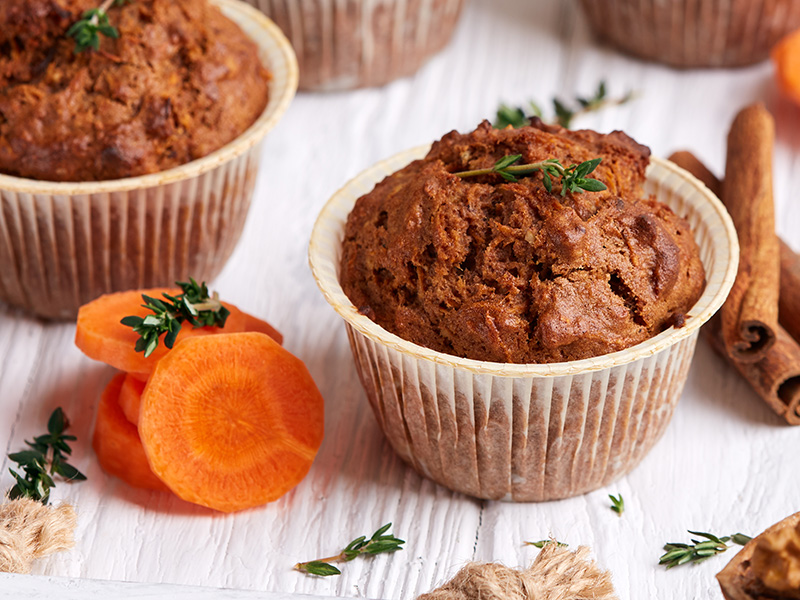 Carrot Muffins recipe from Dr. Gourmet