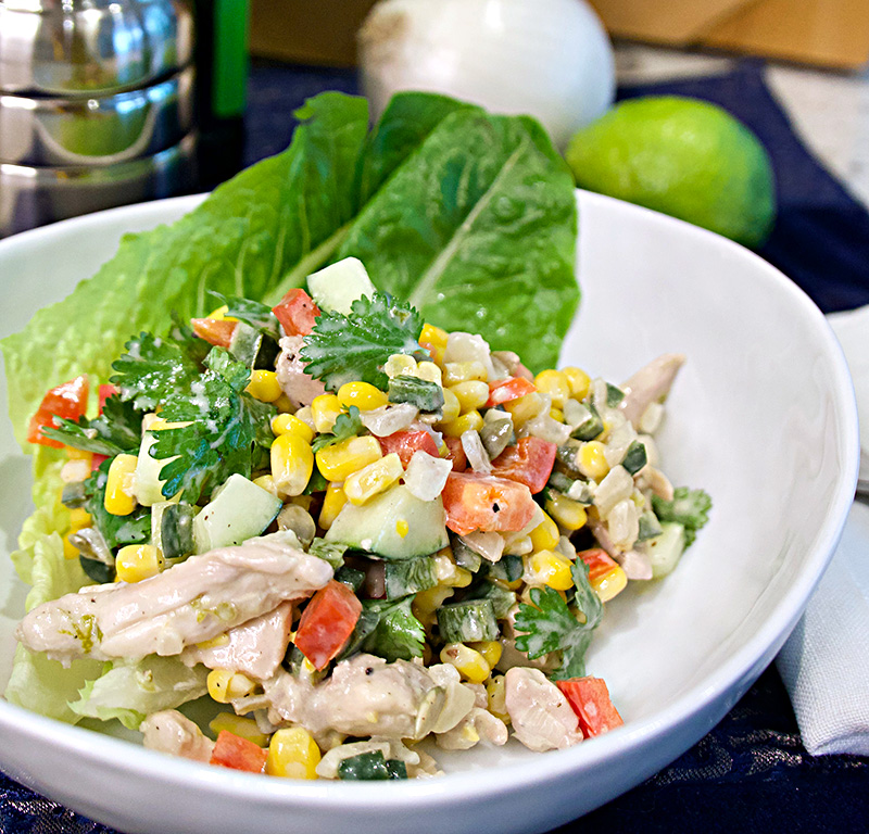 Chicken Corn Salad recipe from Dr. Gourmet