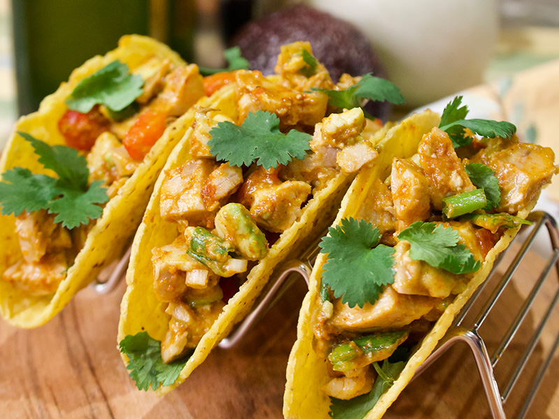 Chicken Salad Tacos, a healthy recipe from Dr. Gourmet