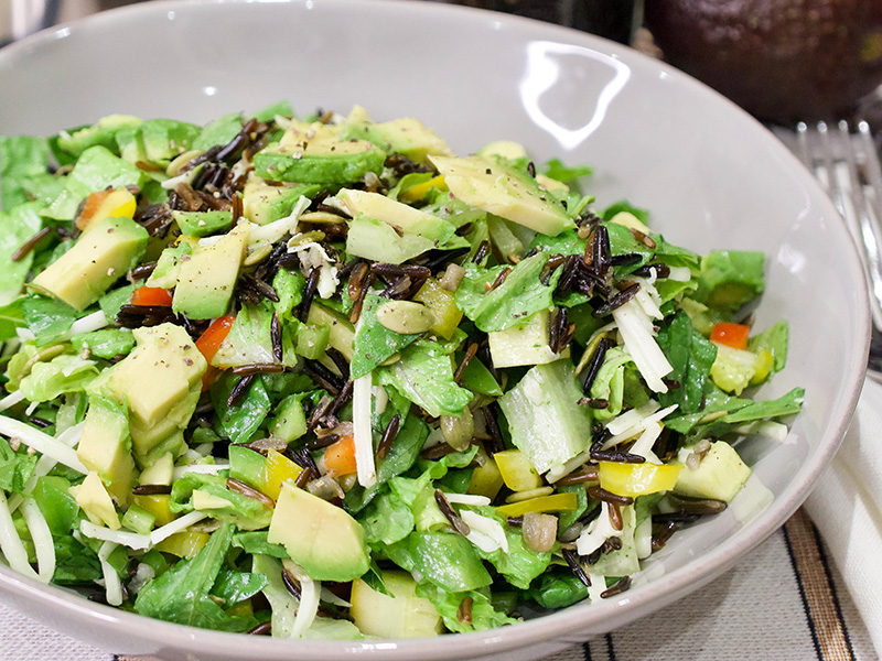 Chopped Salad with Wild Rice recipe from Dr. Gourmet