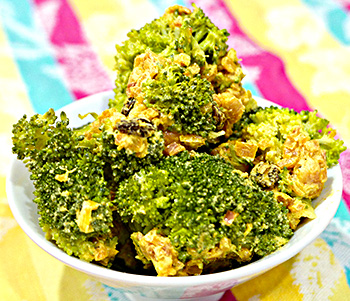 Curried Broccoli Salad recipe from Dr. Gourmet