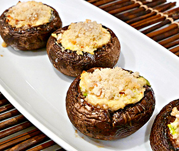 Roasted Garlic Mushroom Hors d'oeuvres recipe from Dr. Gourmet