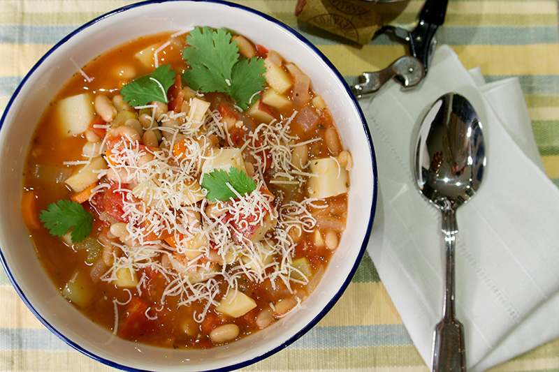 Minestrone soup recipe from Dr. Gourmet