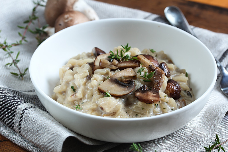 Mushroom Risotto, a GERD-friendly recipe from Dr. Gourmet - click for the recipe!
