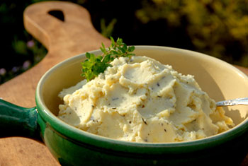 mashed potatoes, a food with a higher glycemic index