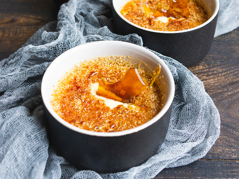 Pumpkin Creme Brulee recipe from Dr. Gourmet