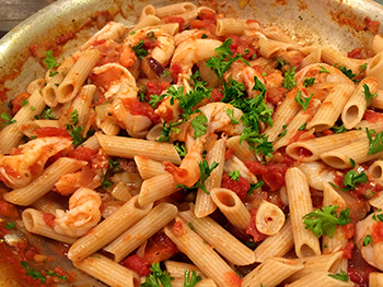 Shrimp Puttanesca recipe from Dr. Gourmet