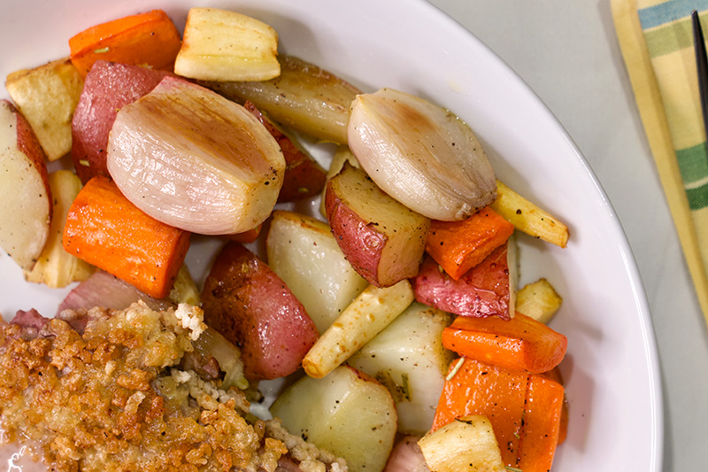 Roasted Root Vegetables recipe from Dr. Gourmet