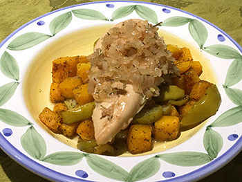 Rosemary Chicken with Sage Squash and Apples from Dr. Gourmet