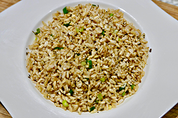 Sage Brown Butter Rice recipe from Dr. Gourmet