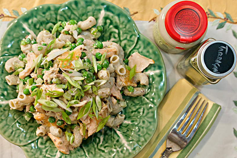 Salmon Salad with Mustard and Peas