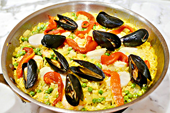 Seafood Paella recipe from Dr. Gourmet