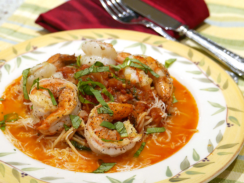 Shrimp Fra Diavolo recipe from Dr. Gourmet