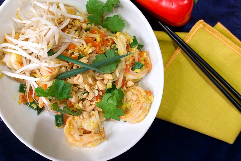 Shrimp Pad Thai recipe from Dr. Gourmet