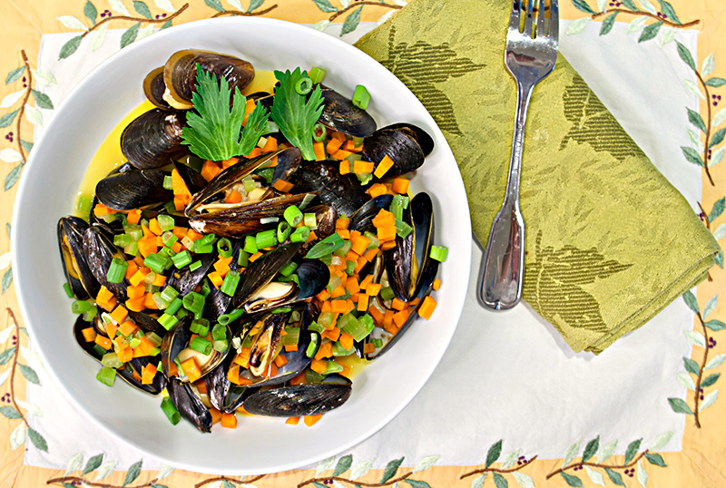 Steamed Mussels recipe from Dr. Gourmet