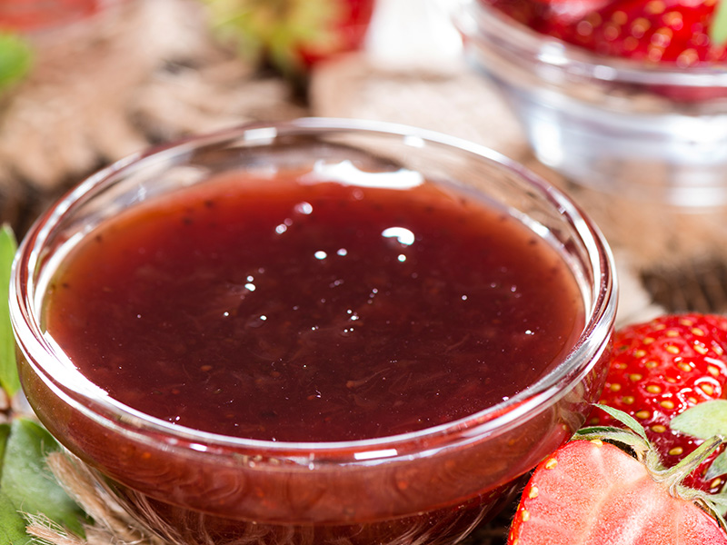 Strawberry Sauce, a healthy topping for desserts from Dr. Gourmet