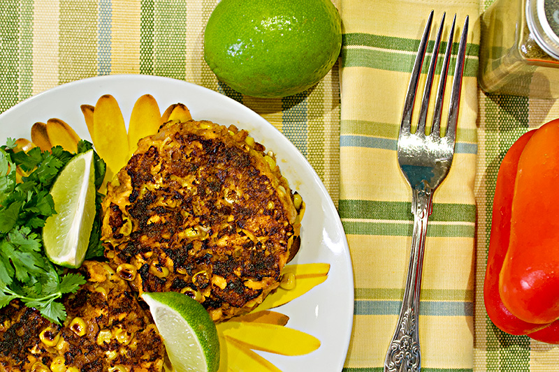 Southwest Salmon Cakes recipe from Dr. Gourmet